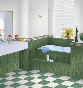 Kütahya Seramik Banyo Duvar Dekorasyonu