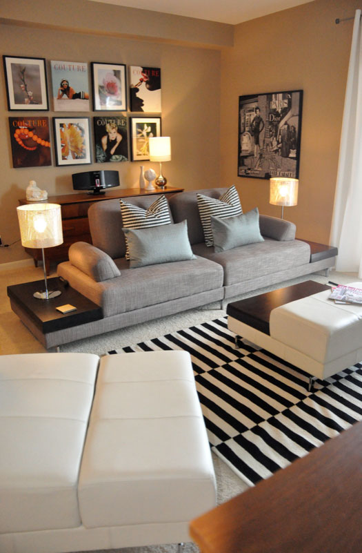 Öncesi ve Sonrası : Coxford Condo Oturma Odası